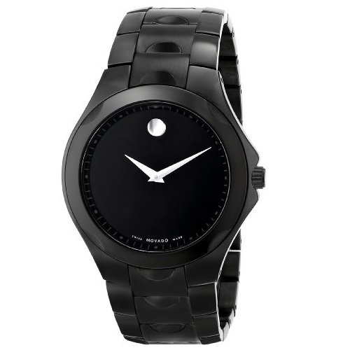 史低价！Movado摩凡陀 0606536 男士黑色镀膜全钢石英手表，原价$995.00，现仅售$599.00，免费一日快递！