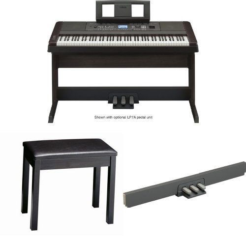 Yamaha DGX650B Digital Piano with Padded Bench and 3-Pedal Unit, only $799.99, free shipping