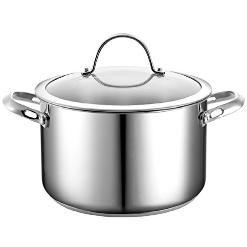 Cooks Standard NC-00350 Stainless Steel Stockpot with Cover, 6-Quart, only  $25.57