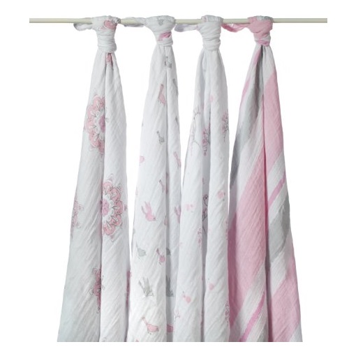 aden + anais Classic Muslin Swaddle Blanket For The Birds, 4 Count, only $29.40