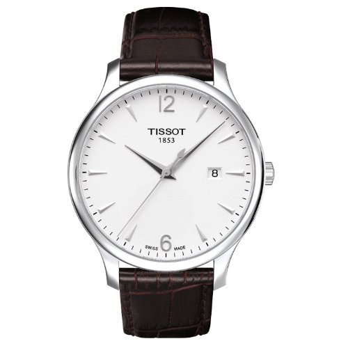 TISSOT T Classic Tradition Silver Dial Brown Leather Men's Watch Item No. T063.610.16.037.00, only $195.00, free shipping