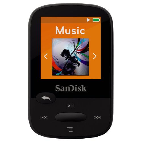 SanDisk Clip Sport 8GB MP3 Player, Black With LCD Screen and MicroSDHC Card Slot- SDMX24-008G-G46K,only $29.99, free shipping