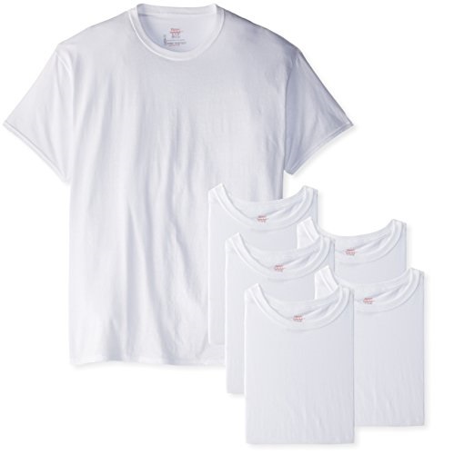 Hanes Men's 6-Pack Crew T-Shirt,only  $12.88