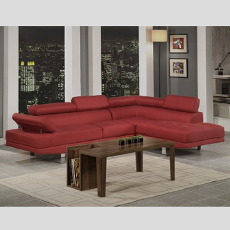 Poundex Bobkona Vegas Blended Linen 2-Piece Sectional Sofa with Functional Armrest and Back Support, Carmine $584.50  & FREE Shipping