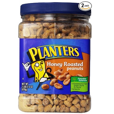 Planters Roasted Honey Peanuts, 34.5-Ounce Packages (Pack of 2), only $8.97, free shipping after clipping coupon and using SS