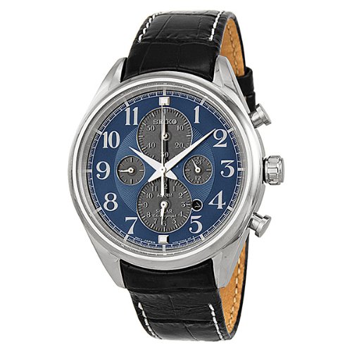 SEIKO Solar Chronograph Blue Dial Stainless Steel Men's Watch Item No. SSC209, only $92.90, free shipping after using coupon code 