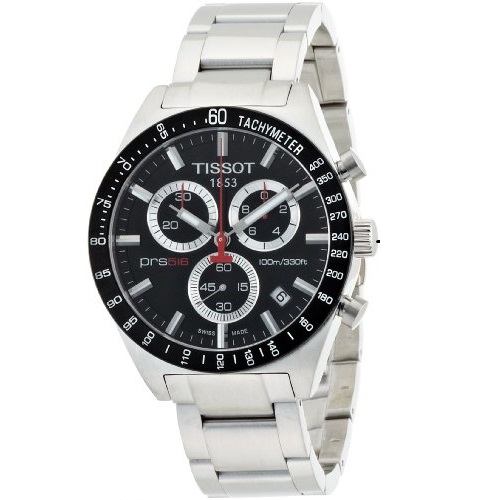 史低價！Tissot 天梭PRS 516系列T0444172105100三眼式男士計時手錶，原價$550.00，現僅售$324.00，免運費