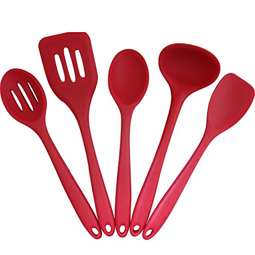 Silipro Premium Silicone Utensil Set with Solid Nylon Core, 5 Piece， only $11.99