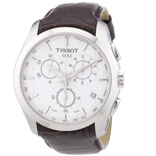 Tissot Men's T0356171603100 Couturier Silver Chronograph Dial Watch, only $309.84, free shipping