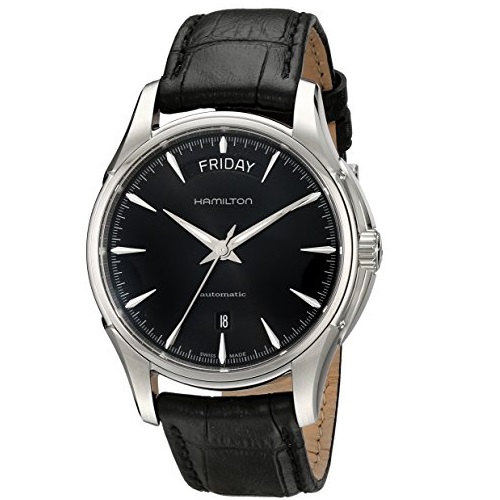 HAMILTON Jazzmaster Black Dial Leather Men's Watch Item No. H3250573, only $469.00, free shipping after using coupon code