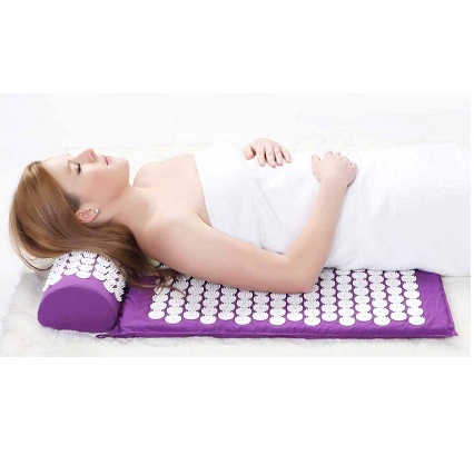 HemingWeigh Complete Acupressure Mat and Pillow Set with Bonus Carry Bag (Purple), only $22.99