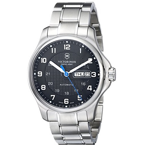 史低價！Victorinox 維氏Officers系列男士自動機械手錶，原價$825.00，現僅售 $420.99，免運費