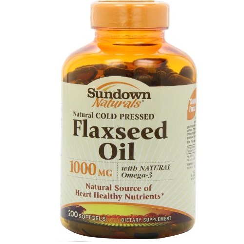 Sundown Naturals Flaxseed Oil 1000 Mg Softgels, 200 Count,  only $8.87, free shipping after clipping coupon and using SS