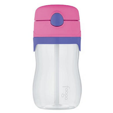 THERMOS FOOGO 11-Ounce Straw Bottle, Pink/Purple, only $6.89