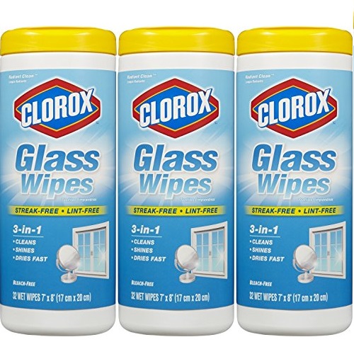 Clorox 玻璃擦拭湿巾，96片，现仅售$7.95，免运费