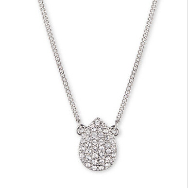 GIVENCHY Pave Pear Pendant Necklace  $12.91