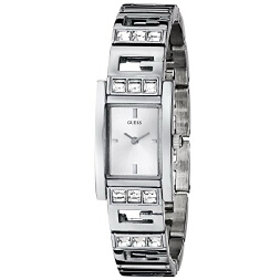 GUESS Women's U85108L1 G-Iconic Sophistication Crystal Silver-Tone Watch $59.50
