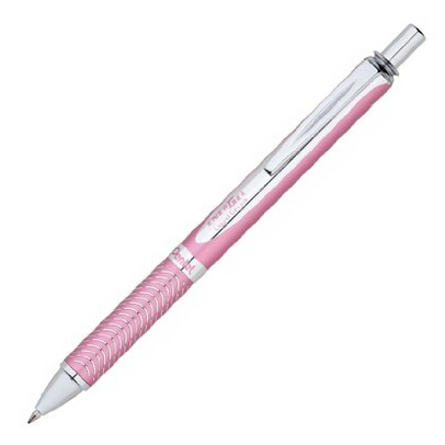 Pentel EnerGel Alloy RT Premium Liquid Gel Pen, 0.7mm, Pink Barrel, Black Ink, 1 Pack (BL407PBPA)  $5.99