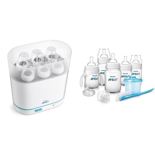 Philips AVENT Classic Plus Newborn Starter Set and 3-in-1 Electric Steam Sterilizer, only $66.32, free shipping
