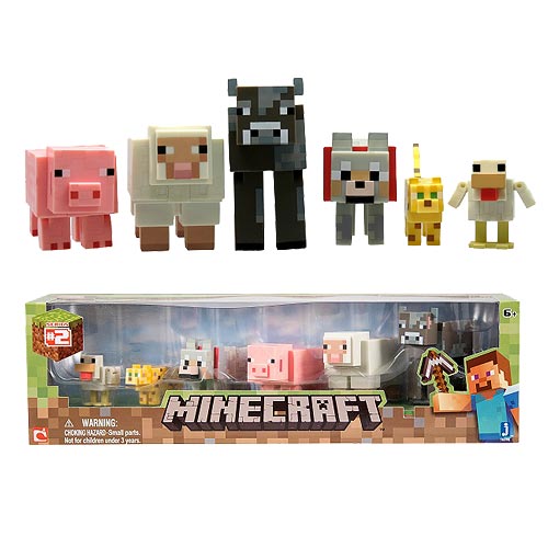  Minecraft我的世界 積木動物可動玩偶6件套裝  特價$13.35 