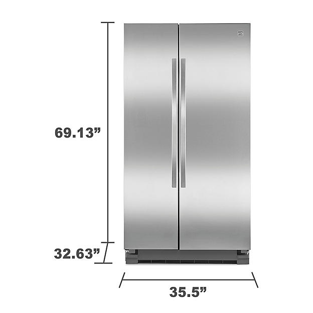 Sears：Kenmore 25.2立方不锈钢双开门冰箱，原价$1339.99，现使用折扣码后仅售$672.49，免费送货或免费实体店提取！
