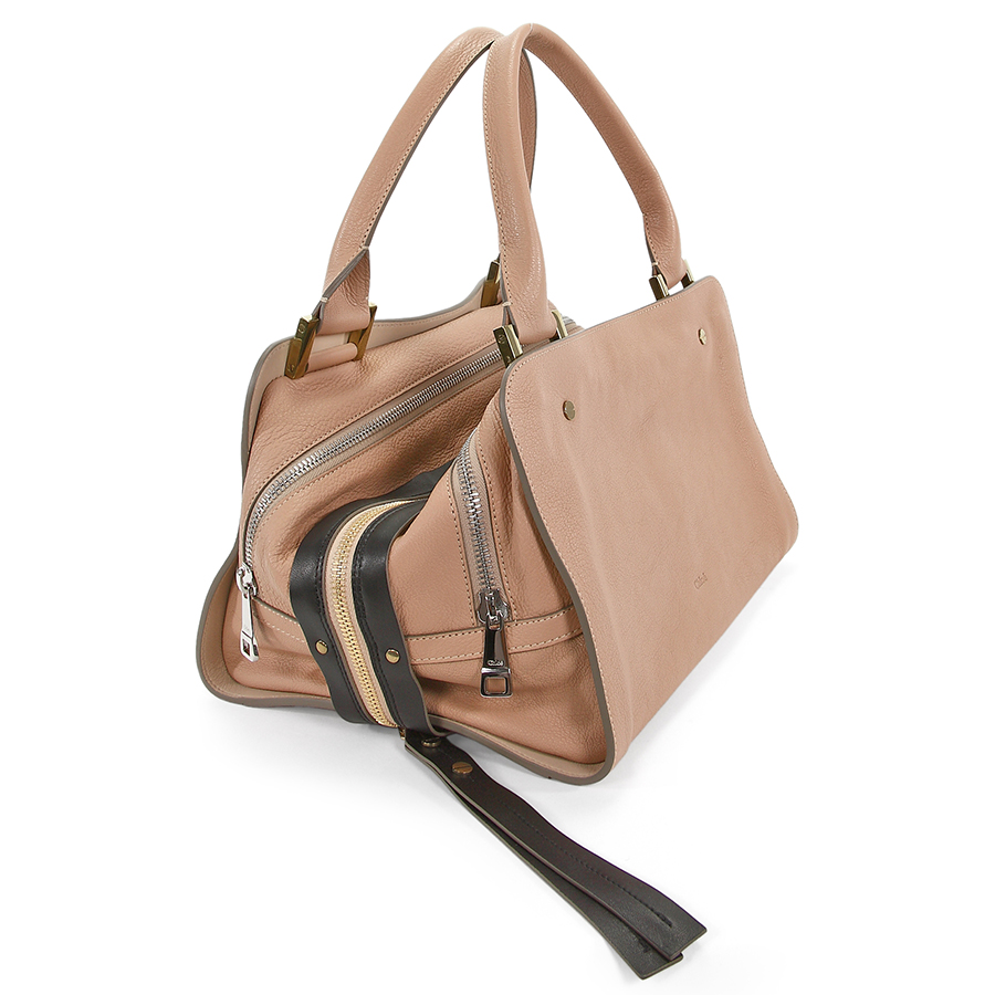 Chloe Large Dalston Leather Shoulder Handbag - Biscotti Beige and Black, only  $899.00, $5 shipping