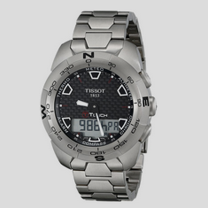 Tissot天梭T0134204420100男士石英腕錶，原價$1,175.00，現使用折扣碼后僅需$436.24，免運費