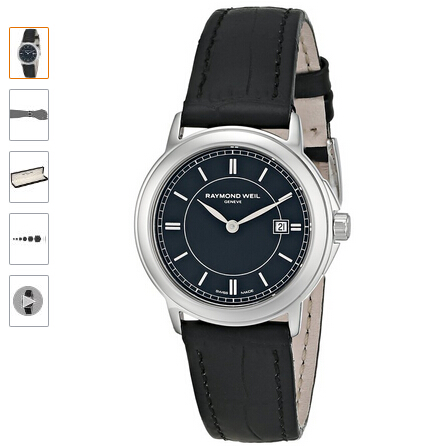 Raymond Weil Women's 59661-STC-20001 Maestro Analog Display Swiss Quartz Black Watch  $260.00