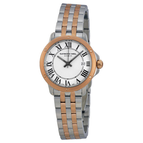 Raymond Weil Tango White Dial Steel and Rose Gold PVD Ladies Watch 5391-SP5-00300, only $355.00, free shipping after using coupon code 
