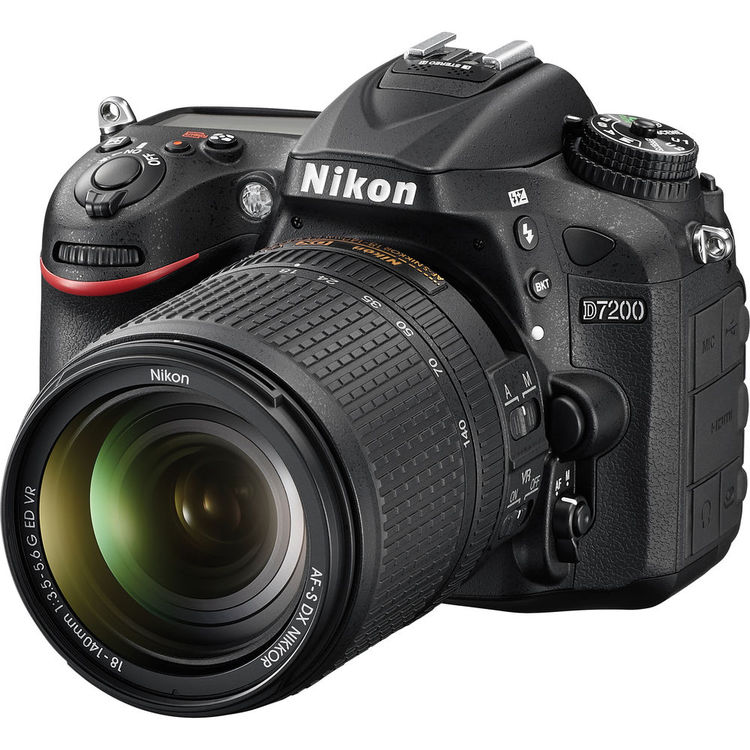 B&H：Nikon尼康D7200 单反相机+ 18-140mm VR 镜头套机，原价$1,699.95，现特价$1,396.95，免运费。除NY州外免税！