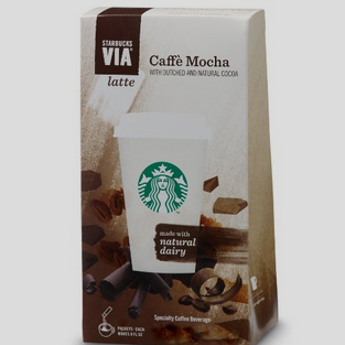 Starbucks VIA Latte - Caffe Mocha (5 Single Serve Packets) net weight 6.53 oz (185g) $11.50
