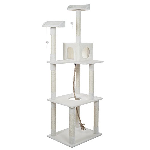 PAW Sleep and Play Cat Toy Tree, 6', Ivory, only $35.50, free shipping