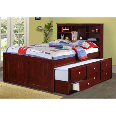Full Trundle Bed in Dark Cappuccino, only $629.36, free shipping