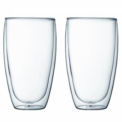 Bodum Pavina 双层保温玻璃杯，15 oz容量，2个装，原价$40.00，现仅售$24.95 