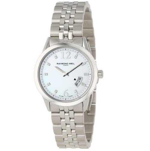 Raymond Weil Women's 5670-ST-05985 Freelancer Date Steel Mother-Of-Pearl Dial Watch, only $398.79, free shippinga fter using coupon code 