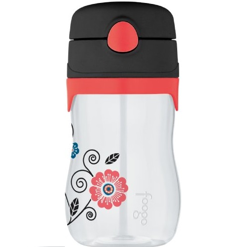 THERMOS FOOGO 11-Ounce Straw Bottle, Poppy Patch Pattern, only $5.79
