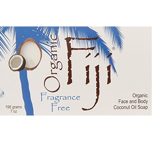 Organic Fiji Coconut Oil Soap, For Face and Body, 100% Certified Organic, Fragrance Free, 7 Ounce, only $5.22, free shipping after using SS
