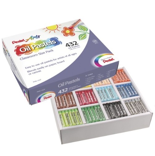 Pentel Arts Oil Pastels, 432 Piece Classroom Size Pack (PHN-12CP), only $23.32
