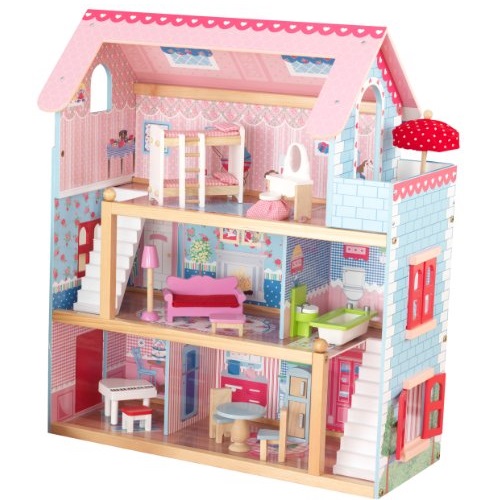 史低价！KidKraft Chelsea梦幻女孩玩具屋，包含17件小家具，原价$129.99，现仅售$37.70，免运费