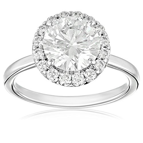 Amazon Collection GIA Certified Halo 2cttw Center - 2 1/4cttw 14k Rhodium Plated White Gold Engagement Ring, Size 6, only $11459.66, free shipping after using coupon code 