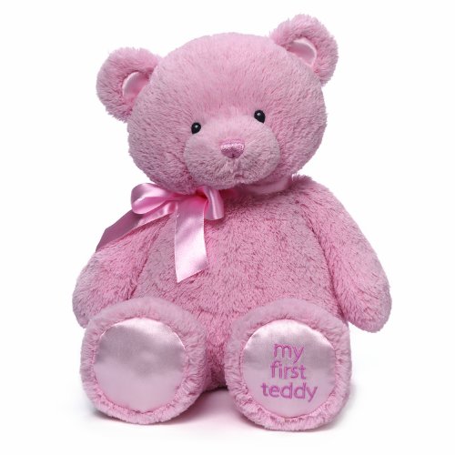 My First Teddy 毛絨泰迪熊，18 吋/ 46cm，粉紅色款，原價$25.00，現僅售$16.99。可直郵中國。2色價格相同