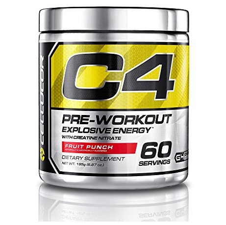 Cellucor C4 Original Pre Workout Powder Energy Drink Supplement For Men & Women with Creatine, Caffeine, Nitric Oxide Booster, Citrulline & Beta Alanine, Fruit Punch, 60 Servings, only $25.57
