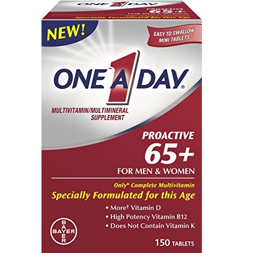 One A Day Proactive 65+ Multivitamin, 150 Count , only $6.62, free shipping after using SS