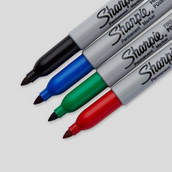 Sharpie 30074 Fine Point Permanent Marker, Assorted Colors, 4-Pack $1.99