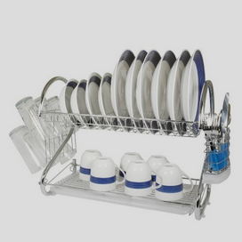 Better Chef DR-22 Chrome 2-Tier Dish Rack, 22-Inch $21.99