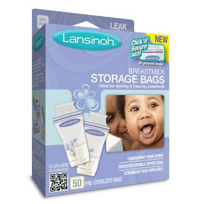 Lansinoh Breast Milk Storage Bags, 50 Count  $6.47 