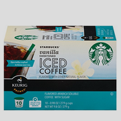 Starbucks Sweetened Iced Coffee for K-Cup, Vanilla, 60 Count $15.86