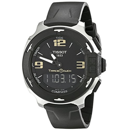 Tissot Men's TIST0814201705700 T-Race Touch Analog-Digital Black Watch, only $345.00, FREE shipping
