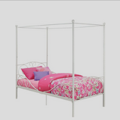 DHP Canopy Metal Bed- Twin, White $126.42, FREE shipping