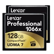 史低價！Lexar雷克沙Professional 1066x 128GB CF卡，2張 $179.95 免運費